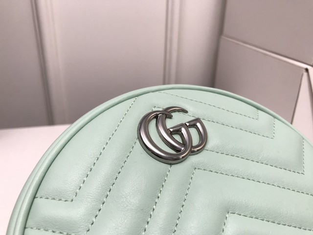 Gucci經典款女包 550154 古馳Marmont 2020ss春夏馬卡龍新色 全新圓形鏈條斜挎包  gqy3865